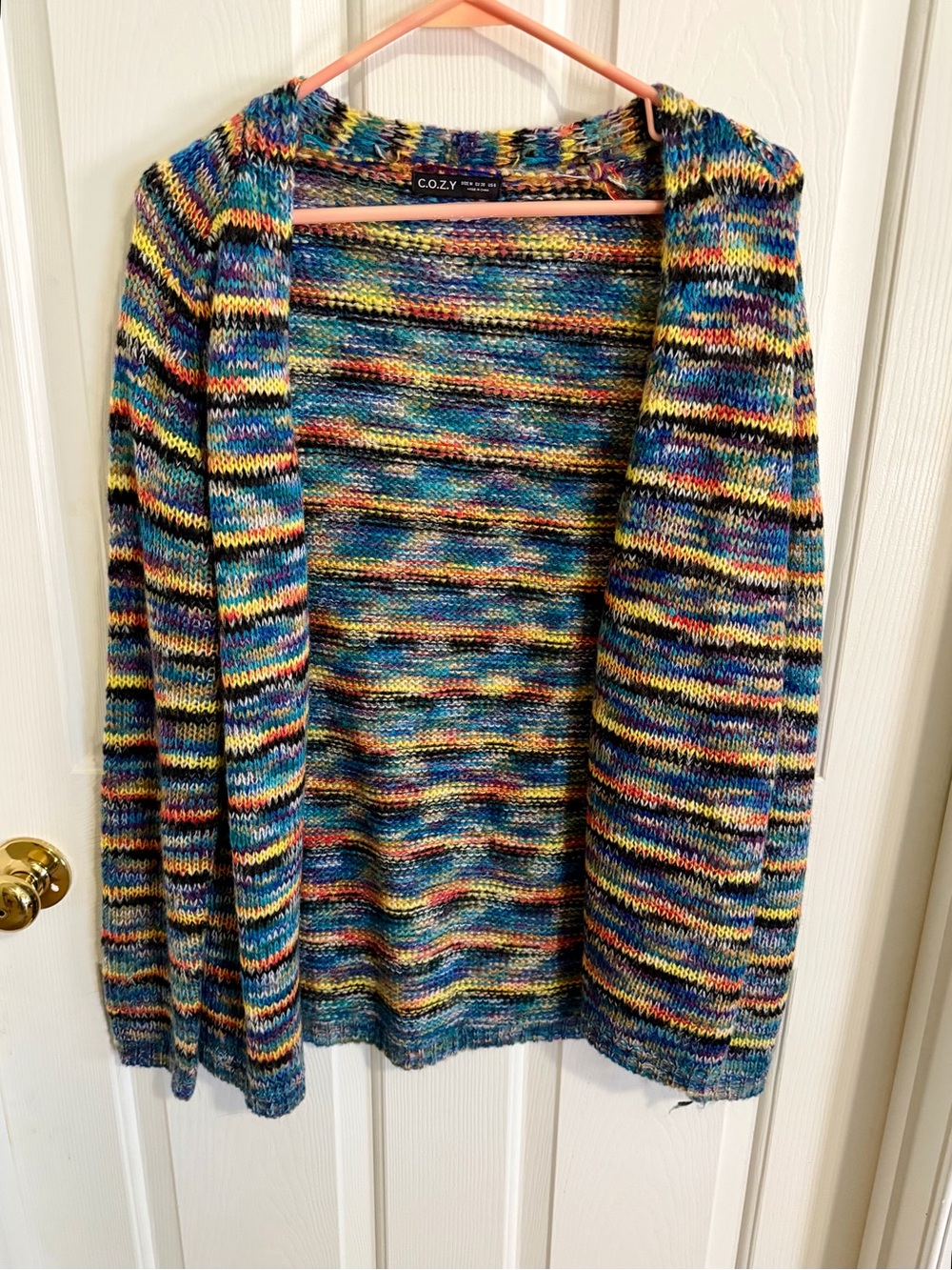 NWOT Cozy Multicolor Open-Front Women’s Sweater Cardigan